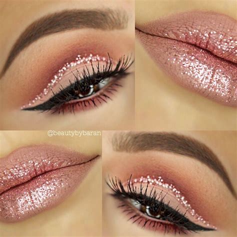 Makeup Ideas 2017 2018 Love The Rose Gold Tones In This Glitter Cut