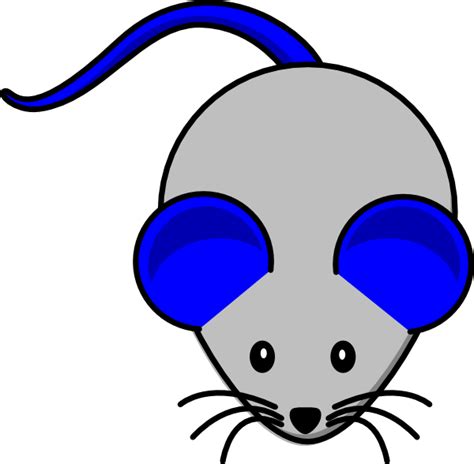 Grey Blue Mouse Clip Art At Vector Clip Art