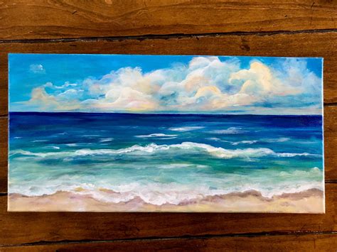 Large Beach Painting Horizontal Beach Art Master Bedroom Art Key
