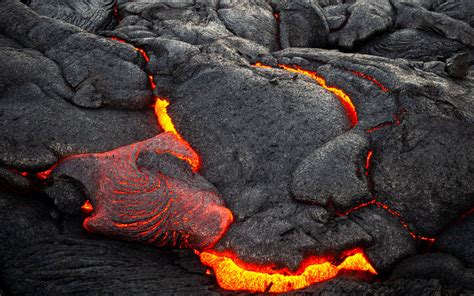 Download Wallpaper 2560x1600 Volcano Lava Surface Fiery Bumps