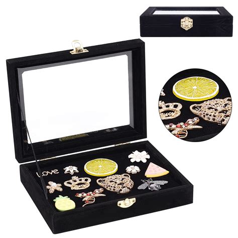 Buy Olycraft Velvet Pin Display Box Cabinet Brooch Collection Display