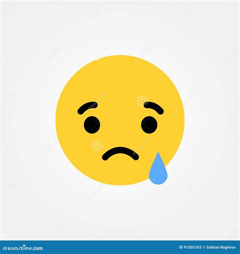 crying sad emoticon emoji smiley vector illustration 96762206