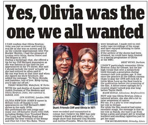 Readers Letters Praising Olivia Daily Mail