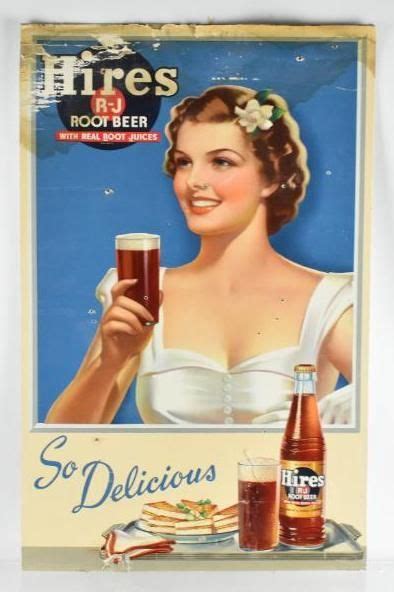 vintage hires root beer advertising cardboard soda sign 0293 on nov 14 2021 matthew