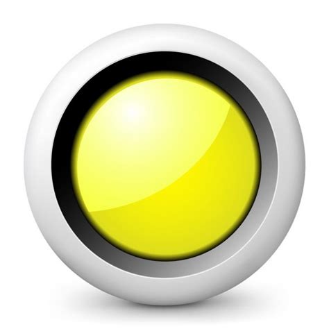 Vector Glossy Icon Depicting Yellow Traffic Light — Stock