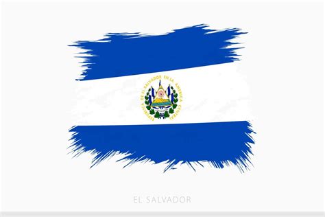 Grunge Flag Of El Salvador Vector Abstract Grunge Brushed Flag Of El Salvador Vector