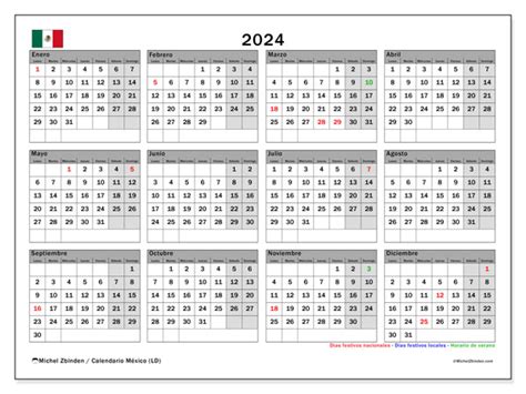 Calendario 2024 Para Imprimir “37ld” Michel Zbinden Mx
