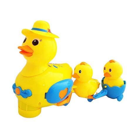 Jual Mainan Anak Fun Duck Bebek Jalan Flashing Light Sound Kuning