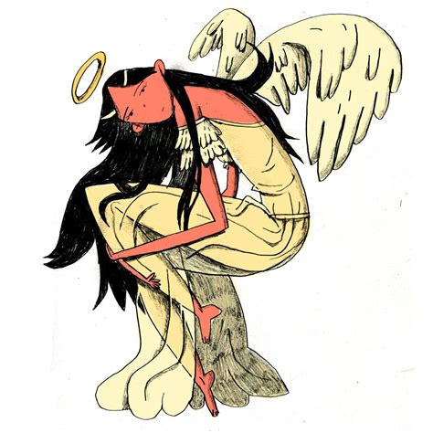 A Drawing Of An Angel Kneeling Down With Her Hands On Her Knees And