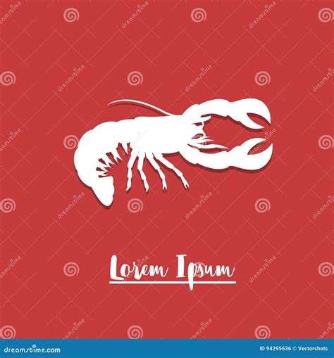 Red Crayfish Vector Illustration Isolated On White CartoonDealer Com