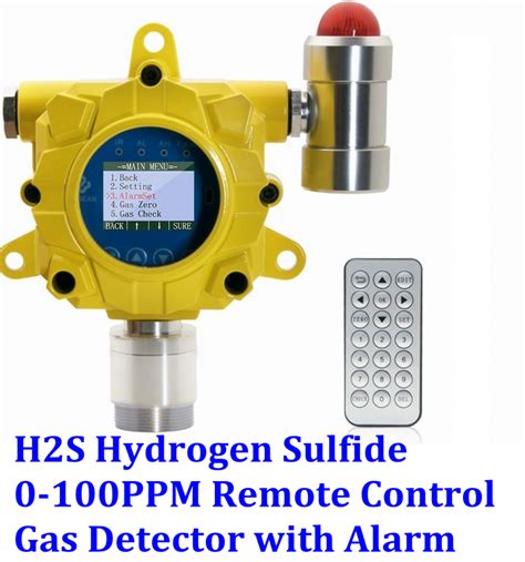 H2s Hydrogen Sulfide Fixed Gas Detector With Remote Control Alarm