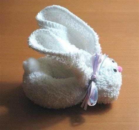 Rabbit From A Towel Washcloth Crafts Boo Boo Bunny Bunny Crafts