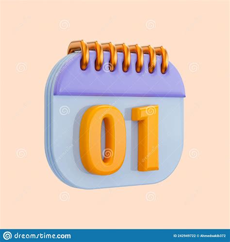 Calendar Date Icon 3d Render Concept For Notifications Page Business
