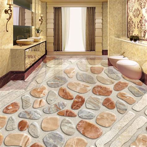 Buy Custom Pebbles Photo Wallpaper 3d Removable Floor