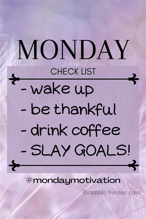 Monday To Do List Image Bramble Avenue Monday Quotes Quotes