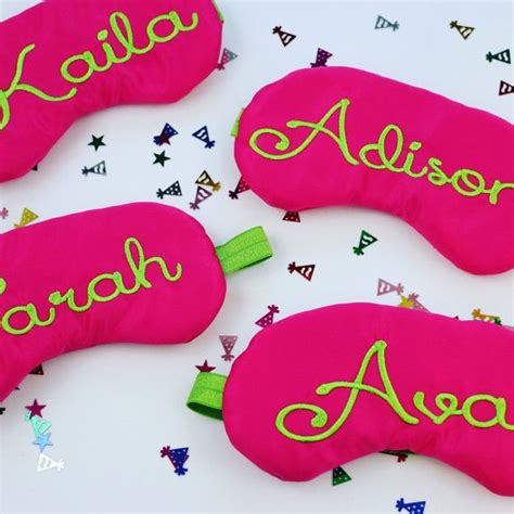 personalized spa party sleep mask favors slumber party eye masks custom party favors slumber