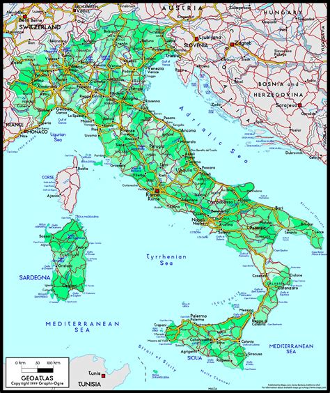 Printable Maps Of Italy