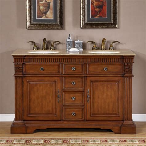 More than 104 55 inch double sink bathroom vanity at pleasant prices up to 23 usd fast and free worldwide shipping! 55 Inch Furniture Style Double Sink Bathroom Vanity UVSR018155