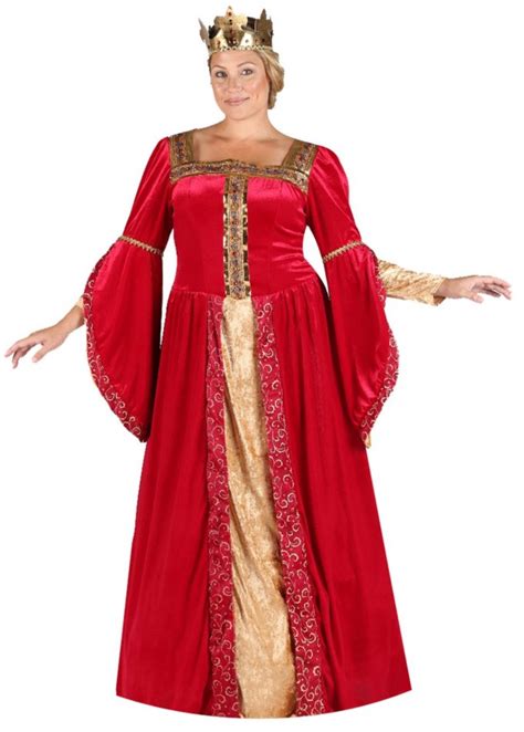 Plus Size Deluxe Red Renaissance Queen Costume Candy