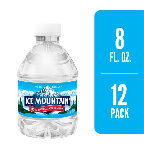 Ice Mountain Brand 100 Natural Spring Water 8 Ounce Mini Plastic