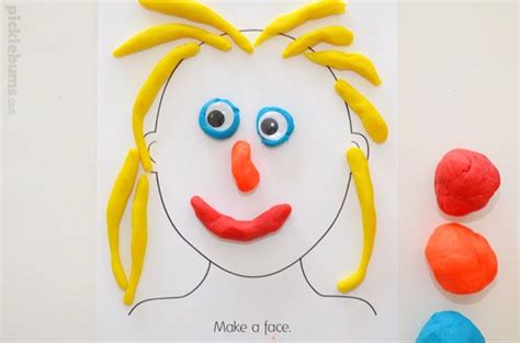 Make A Face Activity Five Ideas And A Free Printable Playdough