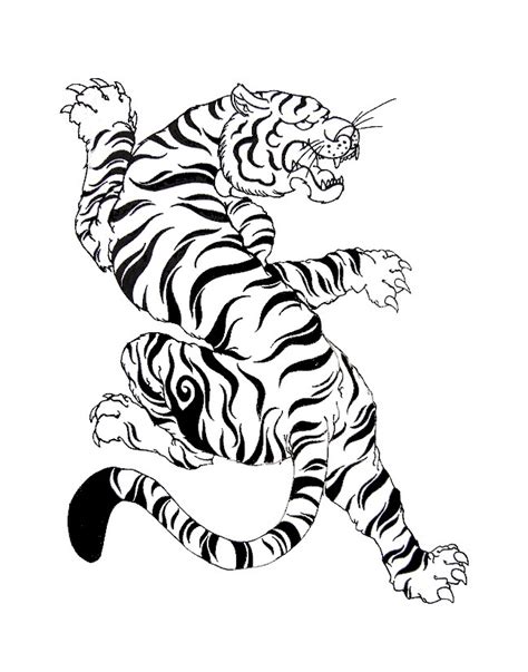 Art Therapy Coloring Page South Korea White Tiger 16