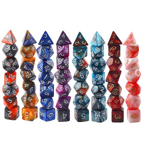 7pcs Dungeons And Dragons Game Dice Set 6 Sided Board Game Dice Durable