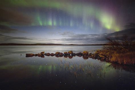 Aurora Borealis Foto And Bild Landschaft Bach Fluss And See See Teich