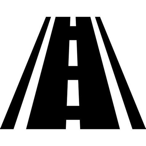 Carretera Con Línea Discontinua Iconos Gratis De Transporte