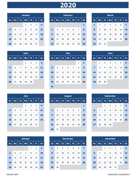 Year View Calendar Excel Calendar Printables Free Templates