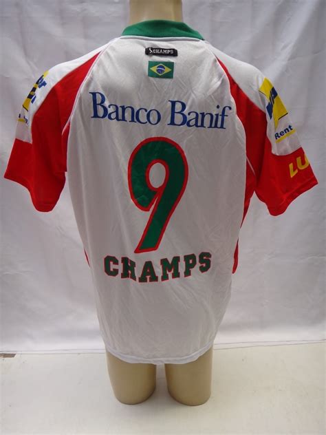 Blusas (1) camisas de futebol (120). Camisa De Futebol Da Portuguesa Lusa Champs # 9 Banif Gege ...