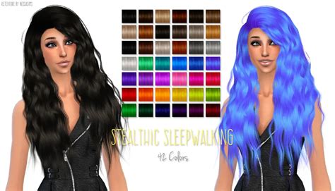 Sims 4 Hairs Nessa Sims Stealthic Sleepwalking Hairstyle Retextured