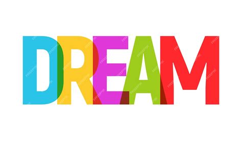 Premium Vector Dream Word Graphic Banner Illustration Dream Big