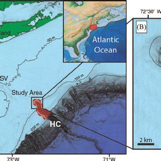 A Bathymetric Map Of Northwestern Atlantic Margin With The Study