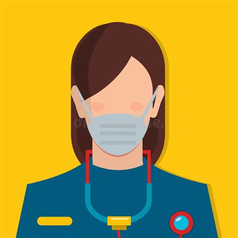 Female Surgeon Doctor Avatar Isolated Vector Illustration Stock