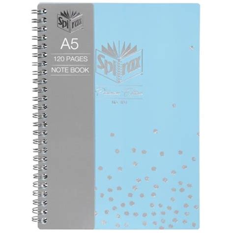 Spirax A5 Platinum Spiral Notebook Assorted Colours 120 Pages