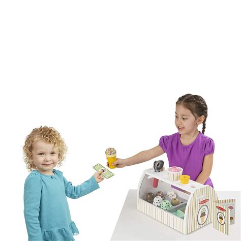 Melissa And Doug Wooden Scoop And Serve Ice Cream Counter Play Toy Set 28
