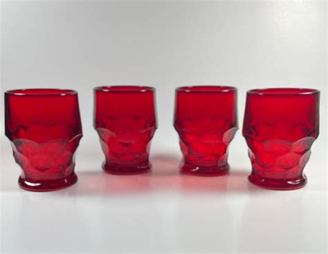 9 Ounce Georgian Ruby Tumbler By Viking Vintage Ruby Red Drinking
