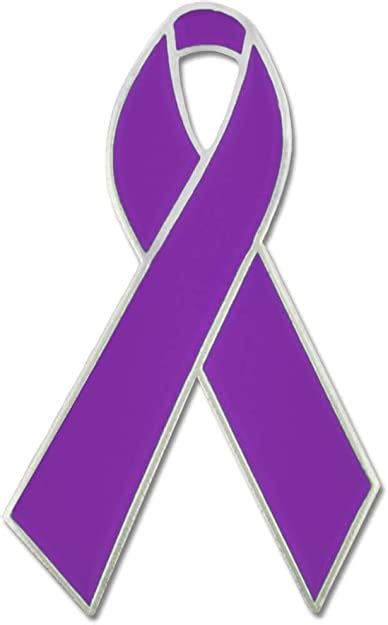 Pinmart Purple Domestic Violence Awareness Ribbon Enamel Lapel Pin 25