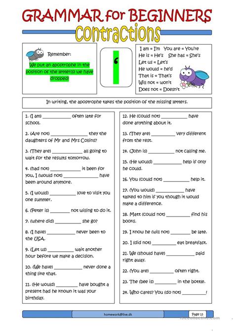 English Grammar Worksheets Free Printables Printable Templates