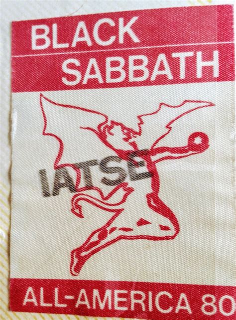 Black Sabbath Ronnie James Dio Stage Pass Satin Backstage Pass