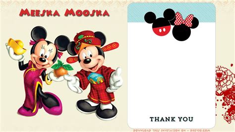 Express good fortune with zazzle's chinese new year cards! Free Printable Mickey Mouse Chinese New Year Card Template ...