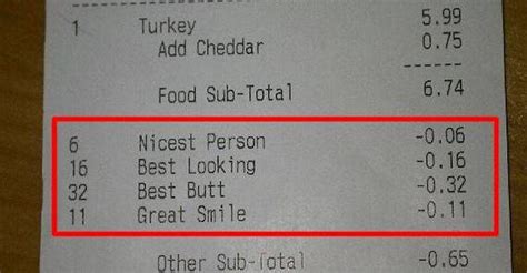Funny Restaurant And Shopping Receipts Of Employees Trolling