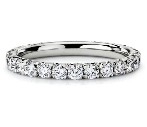 Check spelling or type a new query. French Pavé Diamond Eternity Ring in 14k White Gold (1 ct. tw.) | Blue Nile