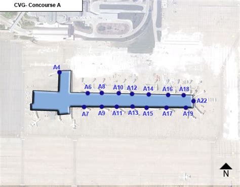 Cincinnati N Kentucky Airport Cvg Concourse A Map