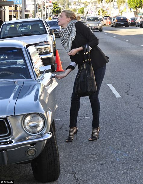 Amber Heard Takes Her Favourite Mustang Muscle Car For A Spin Daily