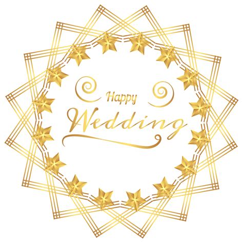 Gambar Ornamen Desain Teks Huruf Pernikahan Yang Bahagia Selamat