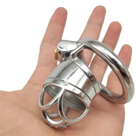 Stainless Steel Chastity Lock Male Slave Adjustment Sexy Chastity Lock Binding Device Metal Cb