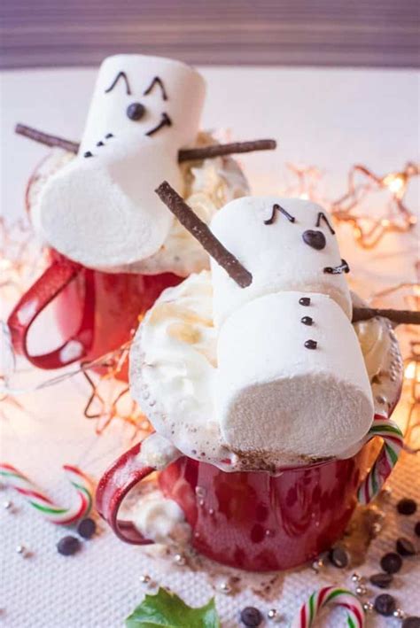 Christmas Snowman Hot Chocolate Hungry Healthy Happy