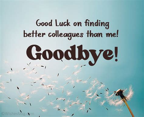 Here are some bittersweet quotes to help you cope with leaving a job you loved for a new career. Funny Farewell Messages and Goodbye Quotes - WishesMsg